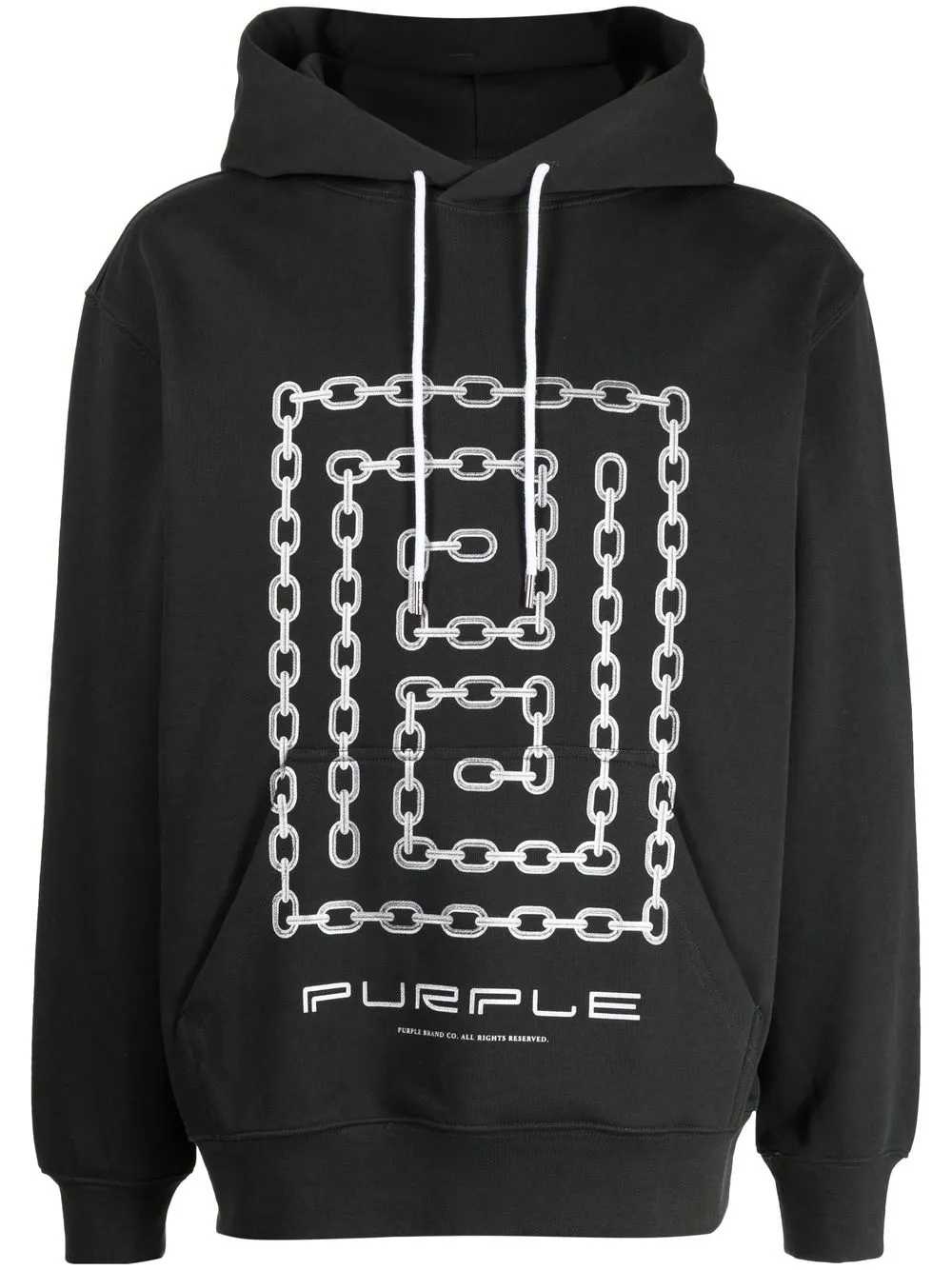 

Худи French с принтом Purple Brand, черный