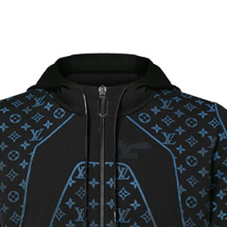 

Подержанная худи на молнии Monogram 2010-х годов LOUIS VUITTON, с фирменной сумкой