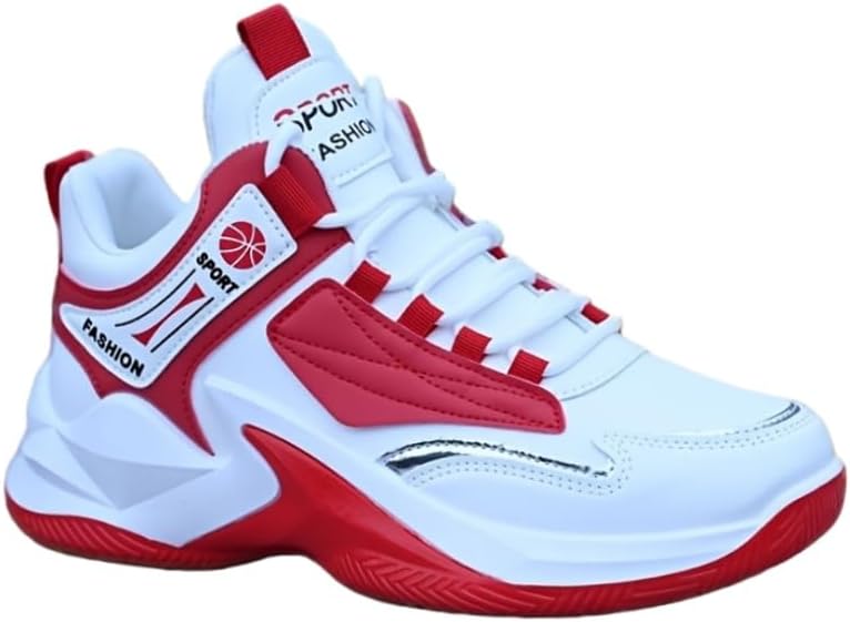 

Модные мужские повседневные спортивные кроссовки на высокой подошве. Удобная и приятная для кожи внутренняя часть. Противоскользящие. Подходят для ежедневного бега Clolinde, белый/красный