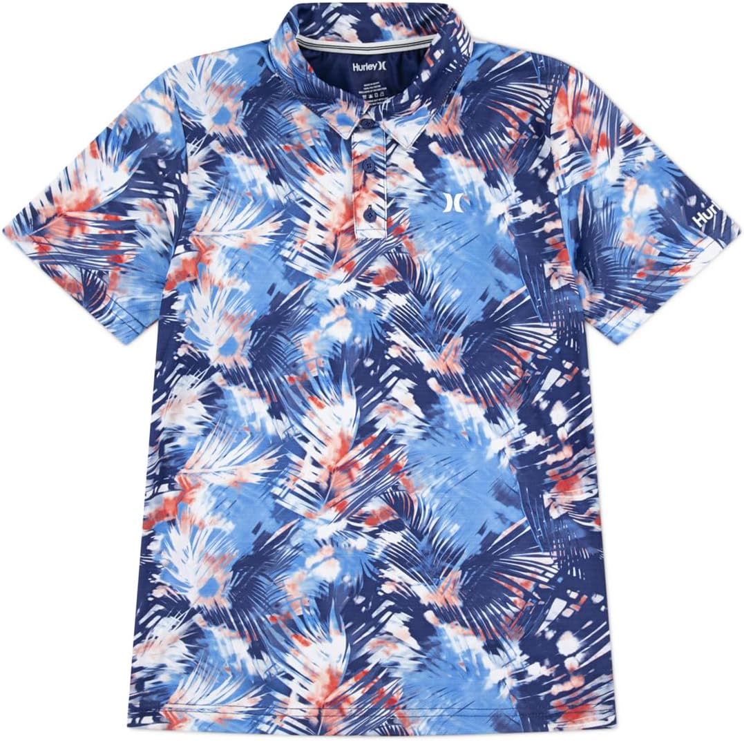 

Поло Hurley Kids Printed Belmont Polo, цвет Deep Royal Blue