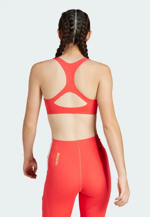 Спортивный бюстгальтер adizero средней поддержки Adidas Performance, Semi Lucid Red — фото 3