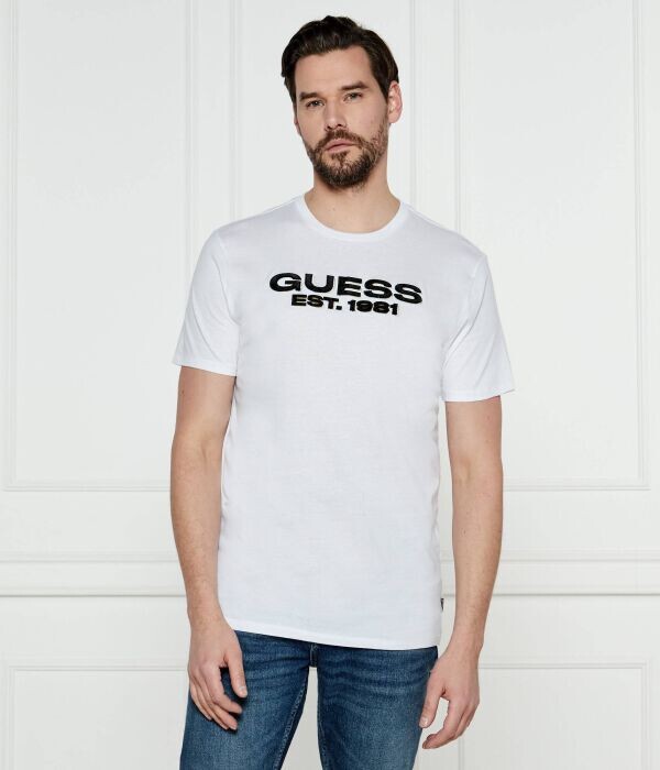 

Футболка мужская Guess Jeans из органического хлопка, белый