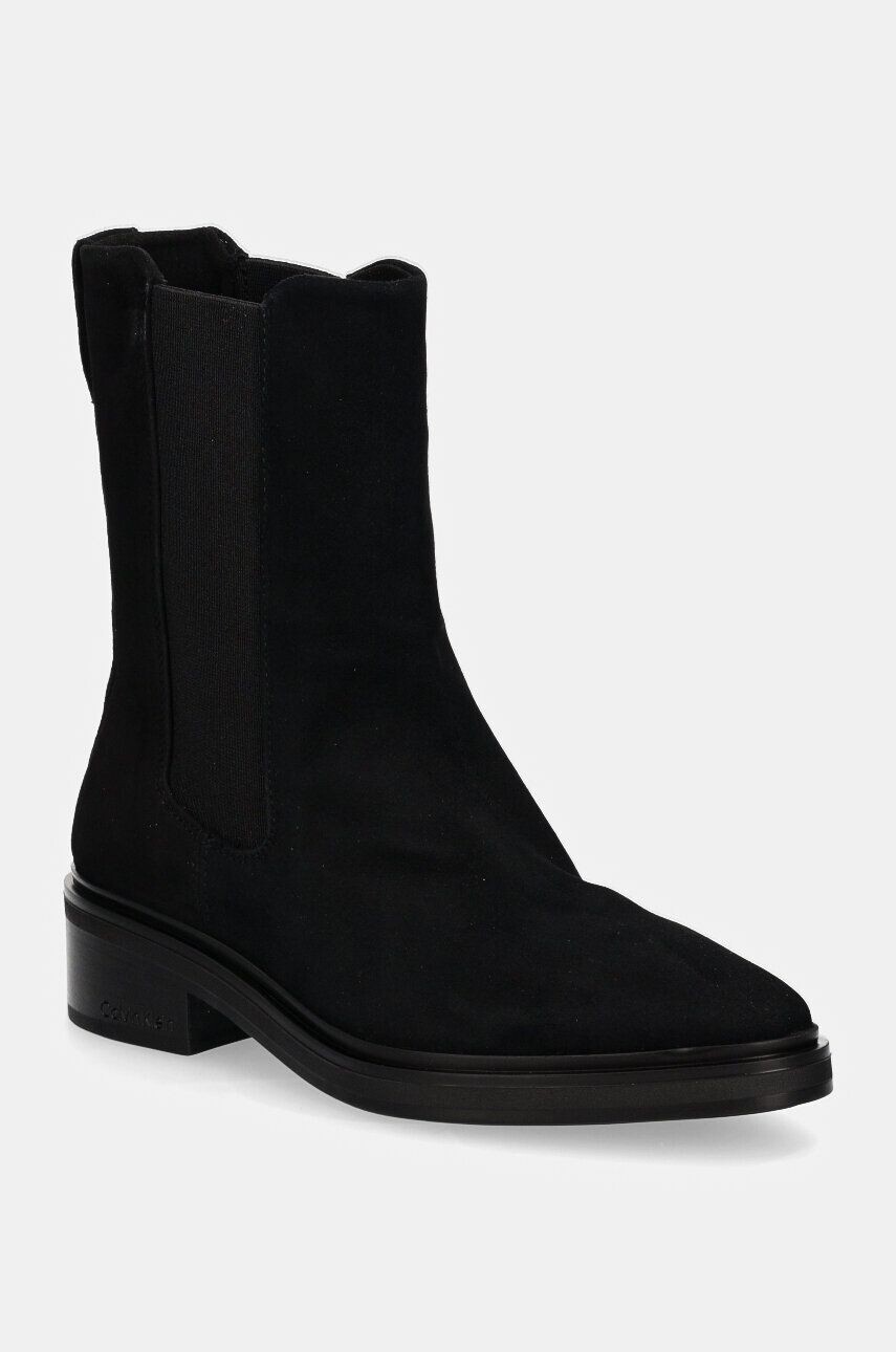 

Замшевые ботинки челси Calvin Klein HEEL CHELSEA BOOT 30 SUE, черный