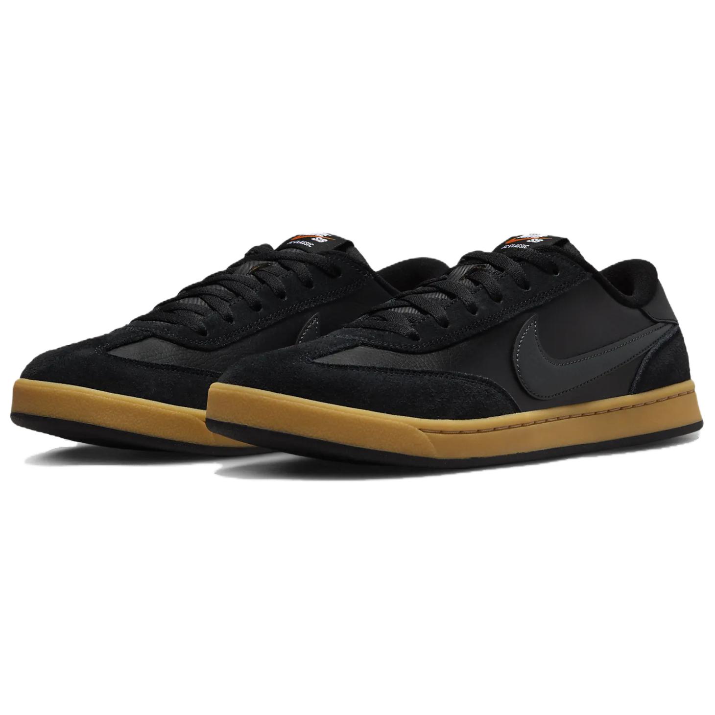 Nike Sb Fc Classic Black Anthracite Gum, черный/черный/ярко-оранжевый/антрацит — фото 3