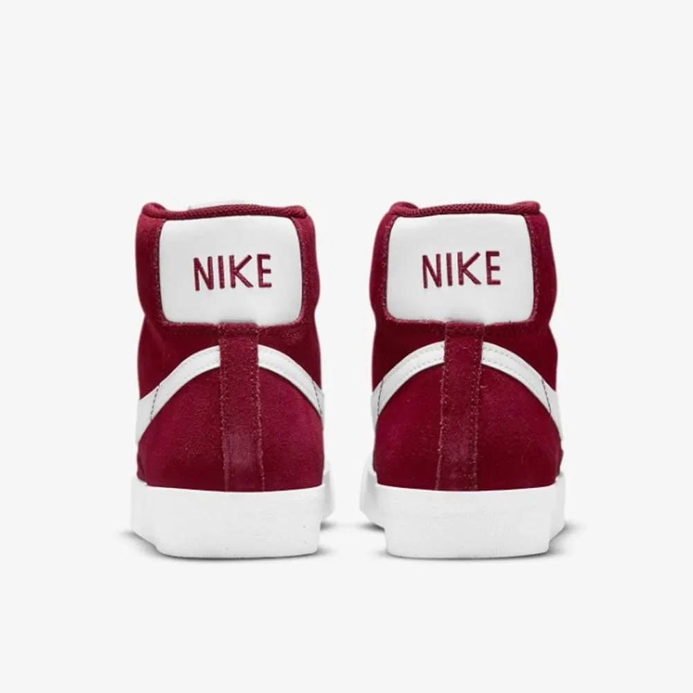 Винтажные баскетбольные кроссовки Nike Blazer Mid '77 для мужчин, белый/черный/красный — фото 3