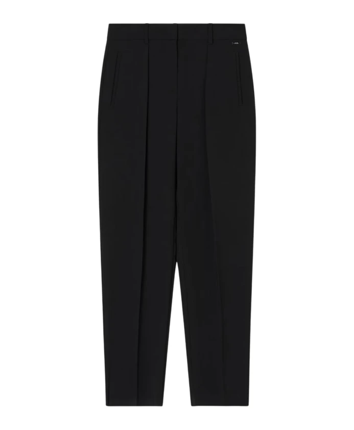 

Черные брюки прямого кроя с расклешенной юбкой Armani Exchange, черный