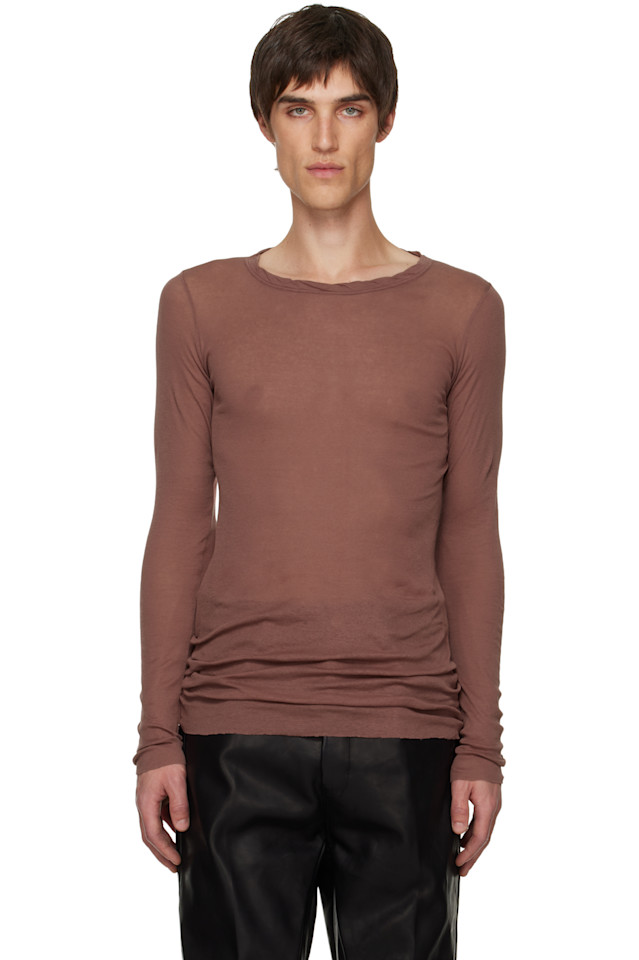 

Rick Owens Розовая футболка с изображением ребер конкордиан