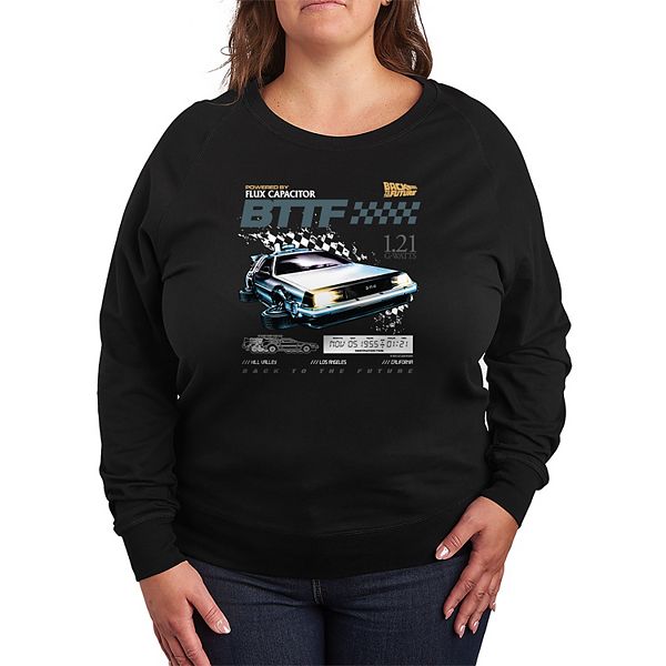 

Футболка с длинным рукавом French Terry Plus Size Back to the Future Licensed Character