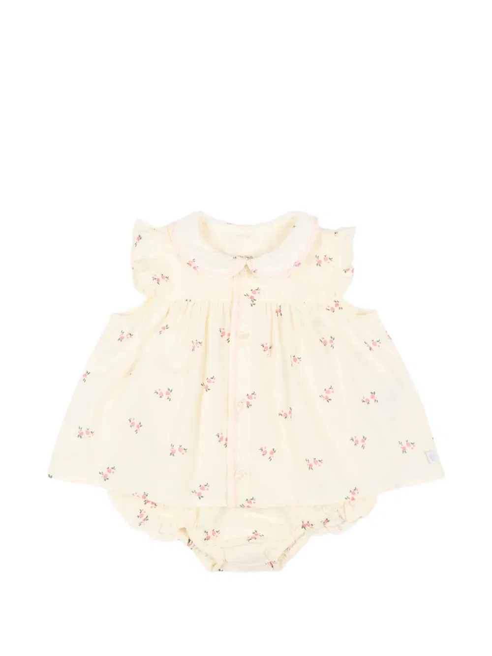 Комплект из шорт с оборками и цветочным принтом Petit Bateau, нейтральный — фото 2