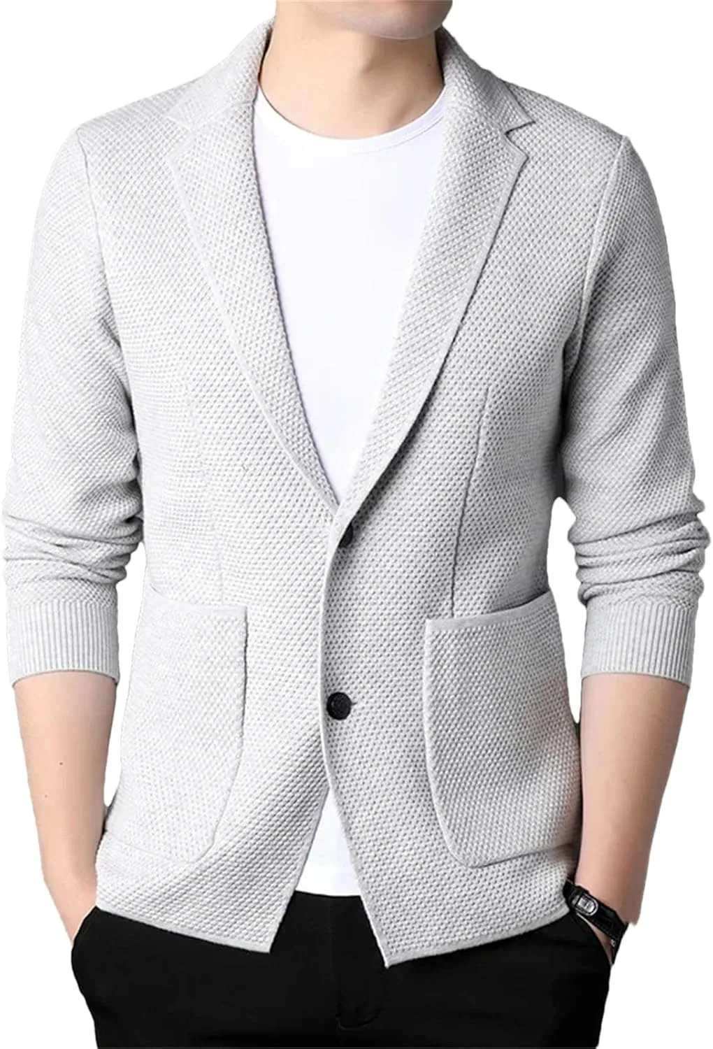 

Мужской кардиган с длинным рукавом Slim Fit