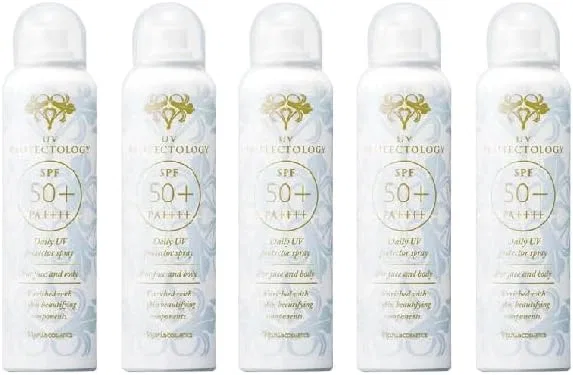Спрей-санскрин Naris UV Protection SPF50+ PA++++ белый 90 г, набор 5 шт Dream In Tokyo
