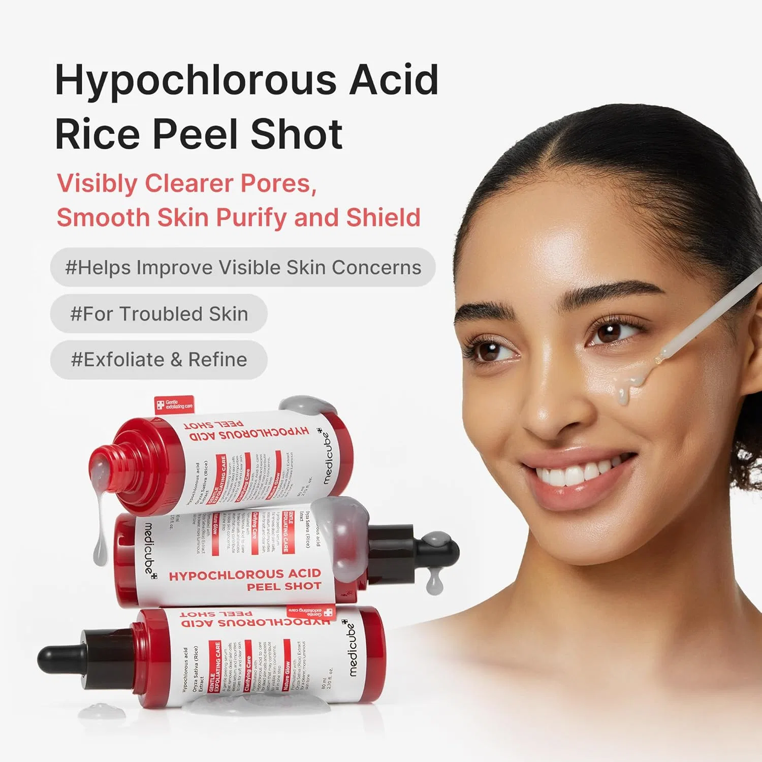 Сыворотка Medicube — Отшелушивающая «Peel Shot with Hypochlorous Acid» от, 80 мл — фото 2