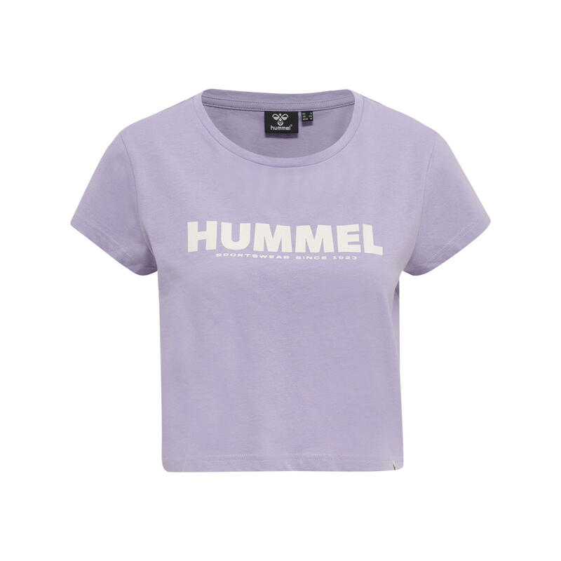 

Укороченная футболка Hmllegacy женская для отдыха HUMMEL, цвет rosa