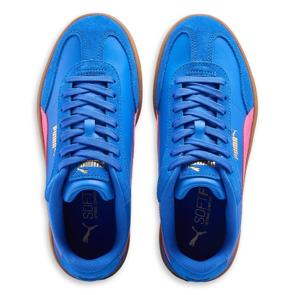 Кроссовки на платформе Club era от Puma, blue/pink gum — фото 4