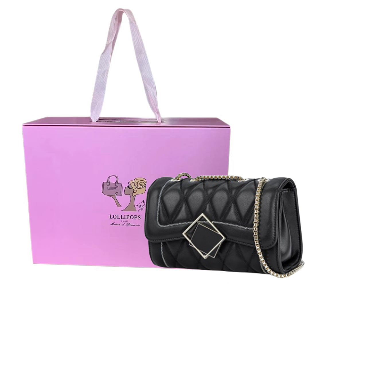

LOLLiPOPS Кожаная сумка через плечо с цепью, Box