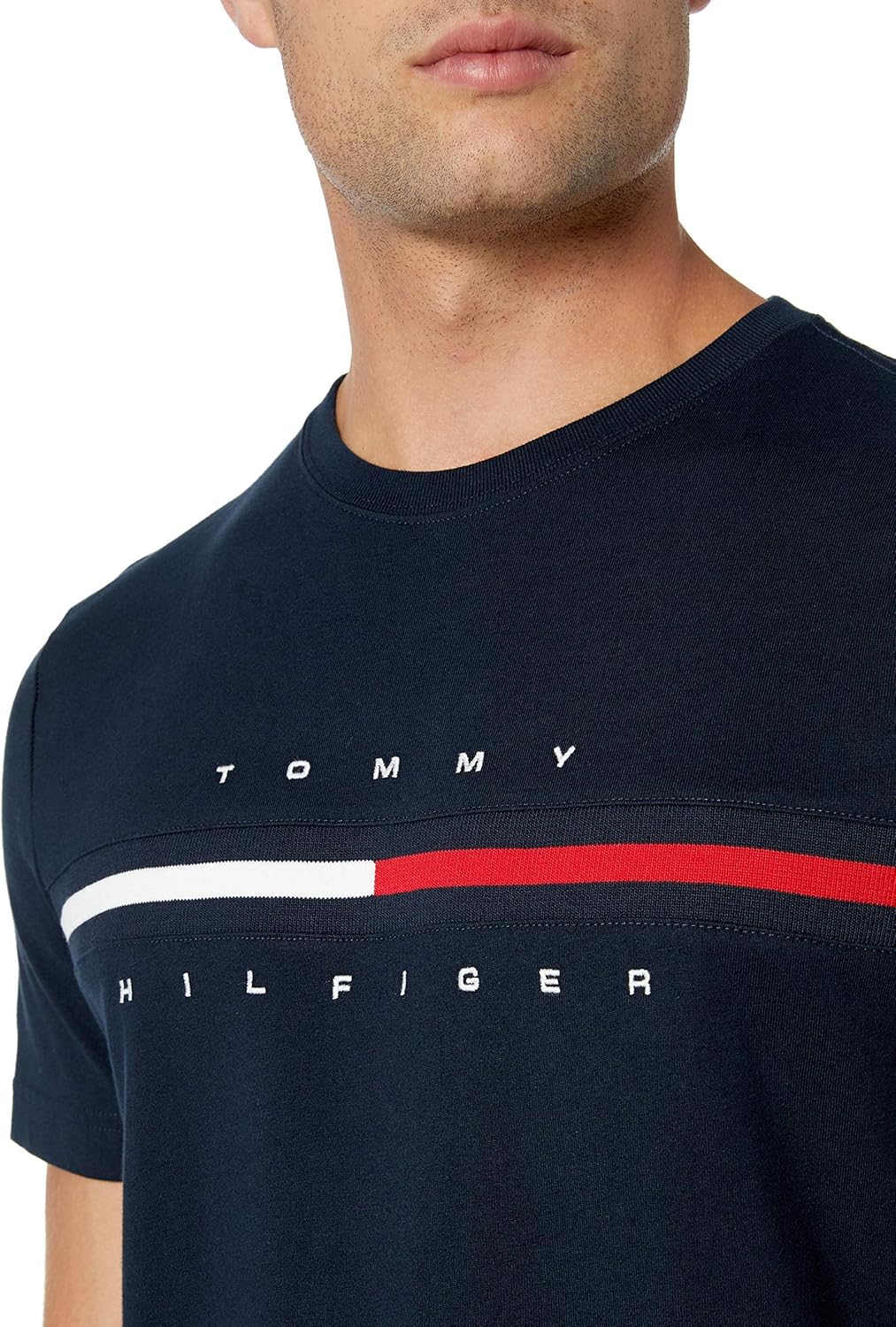 Мужская футболка с коротким рукавом и логотипом Tommy Hilfiger, Sky Captain — фото 3