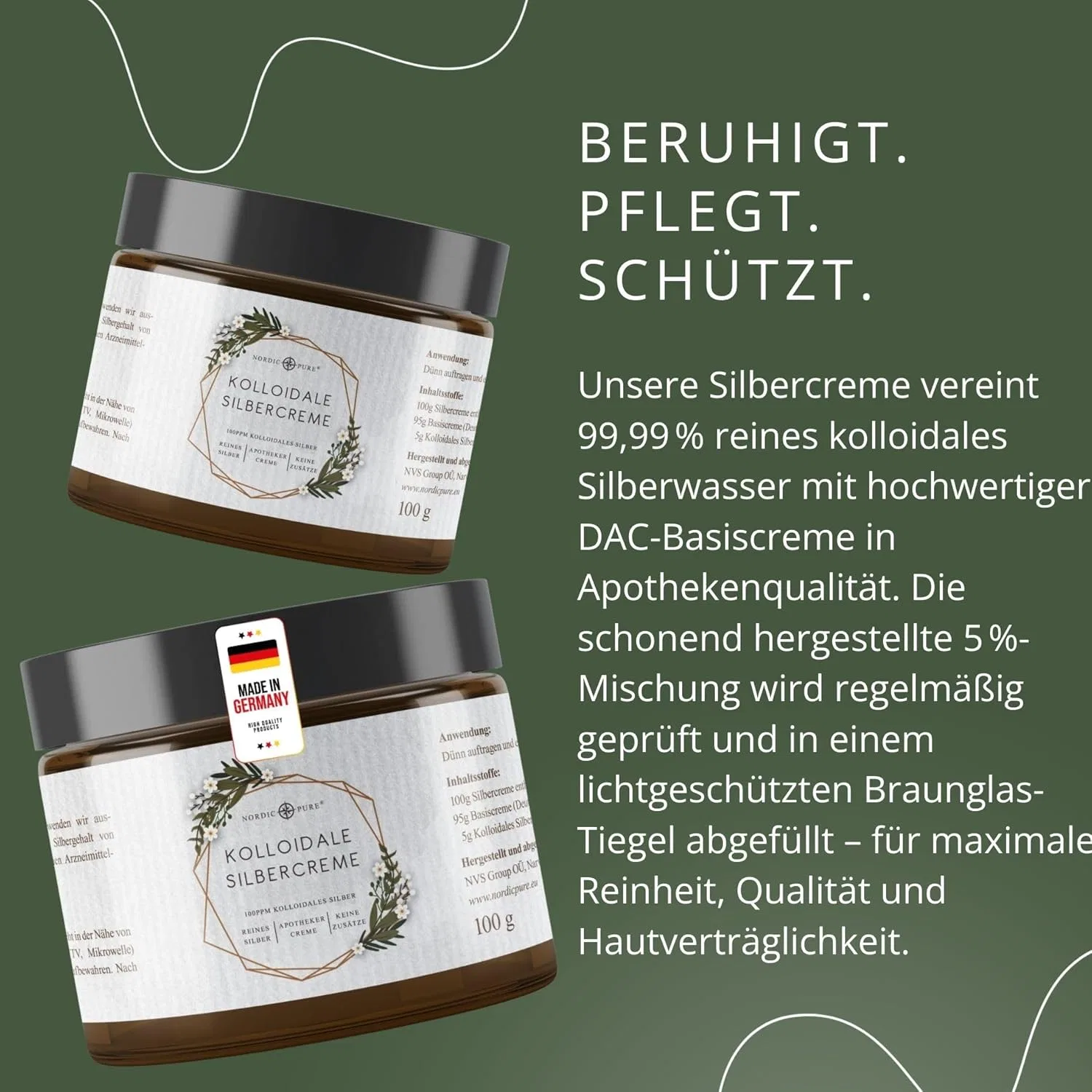 Крем с коллоидным серебром Nordic Pure, 100 г (2 шт.) Nordic Pure — фото 2