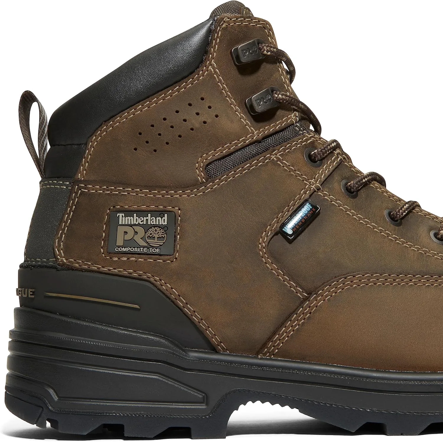 Мужские промышленные рабочие ботинки Timberland PRO Magnitude с композитным носком, водонепроницаемые, высота 6 дюймов, мокко — фото 4