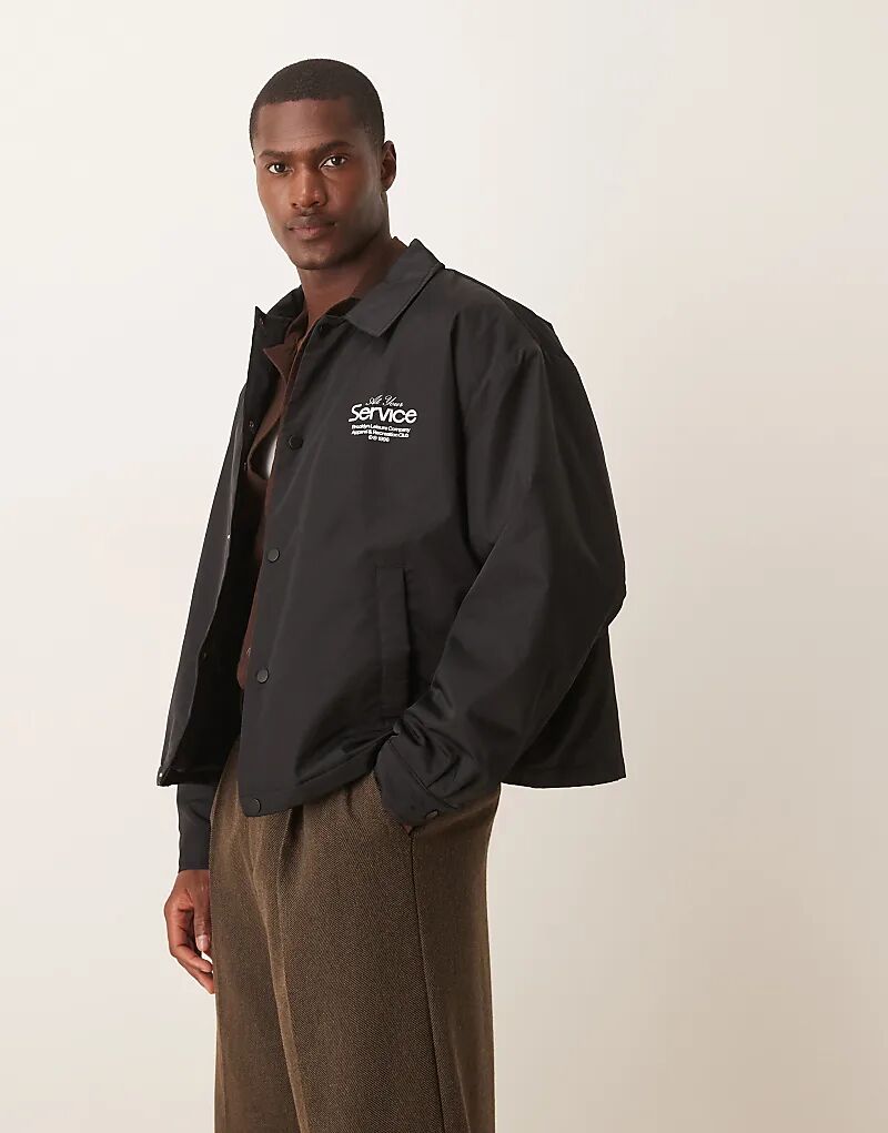 

Куртка свободного кроя ASOS DESIGN черного цвета, Черный, Куртка свободного кроя ASOS DESIGN черного цвета