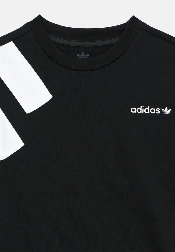Футболка с блочным принтом, унисекс, для подростков. Adidas Originals, Black — фото 3