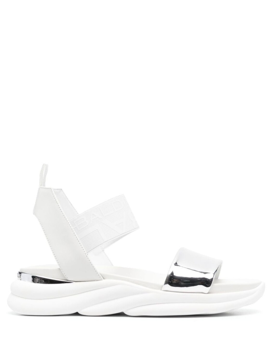 Baldinini metallic-strap detail sandals, белый