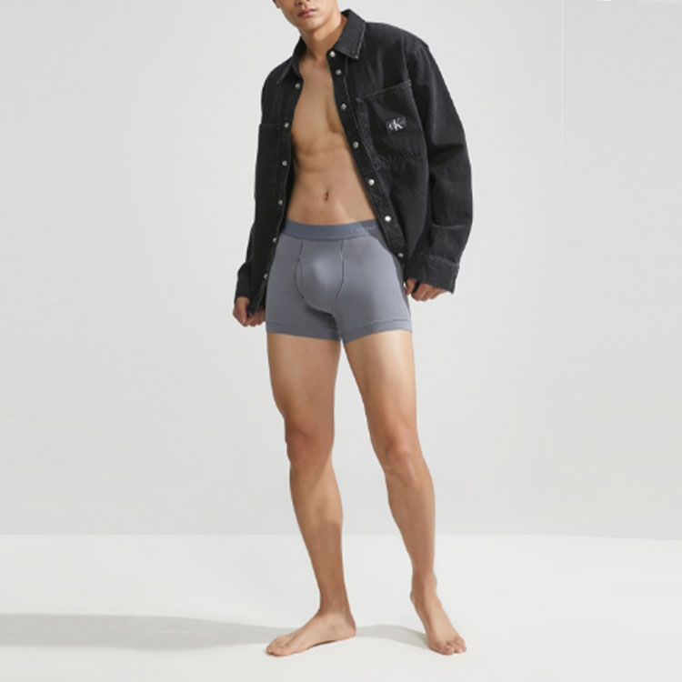 CALVIN KLEIN Nature Series Трусы-боксеры Мужские Мягкий серый, PO4-Soft Gray — фото 3