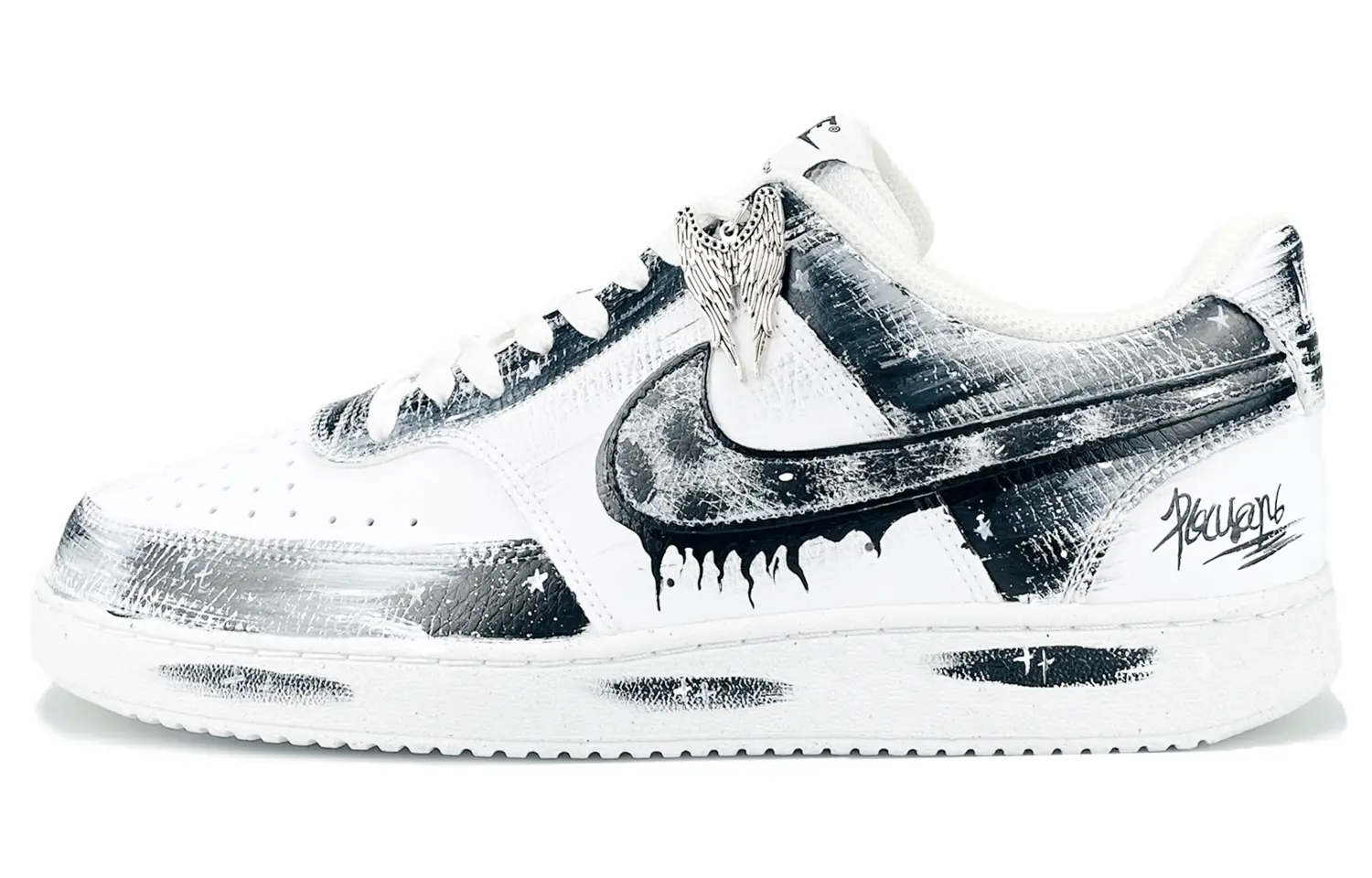 

Nike Кроссовки Court Vision 1 для скейтбординга, износостойкие, низкие, мужские, черные