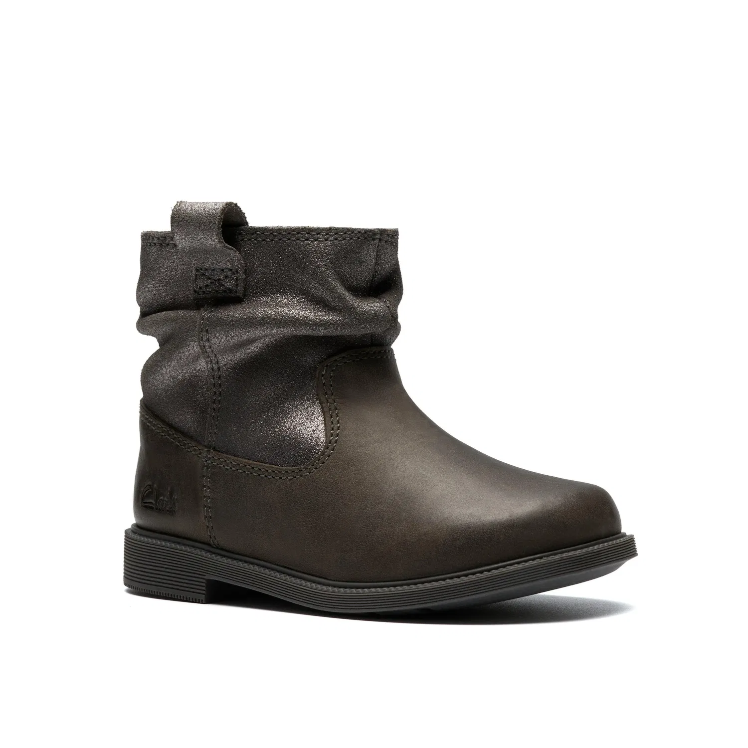 Ботинки детские Clarks Oaklyn Top T, замшевые, серые — фото 4