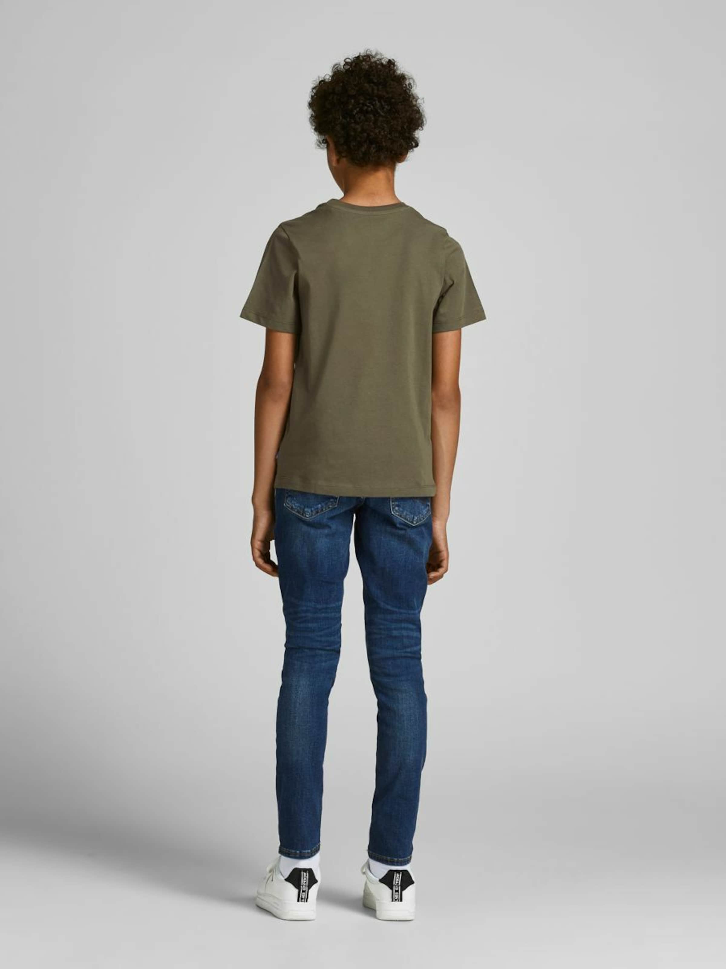 Jack & Jones Junior Футболка в оливковом цвете — фото 4
