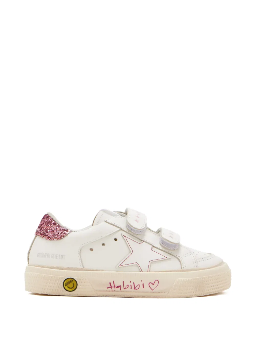 Школьные кроссовки с блестками Golden Goose Kids, белый