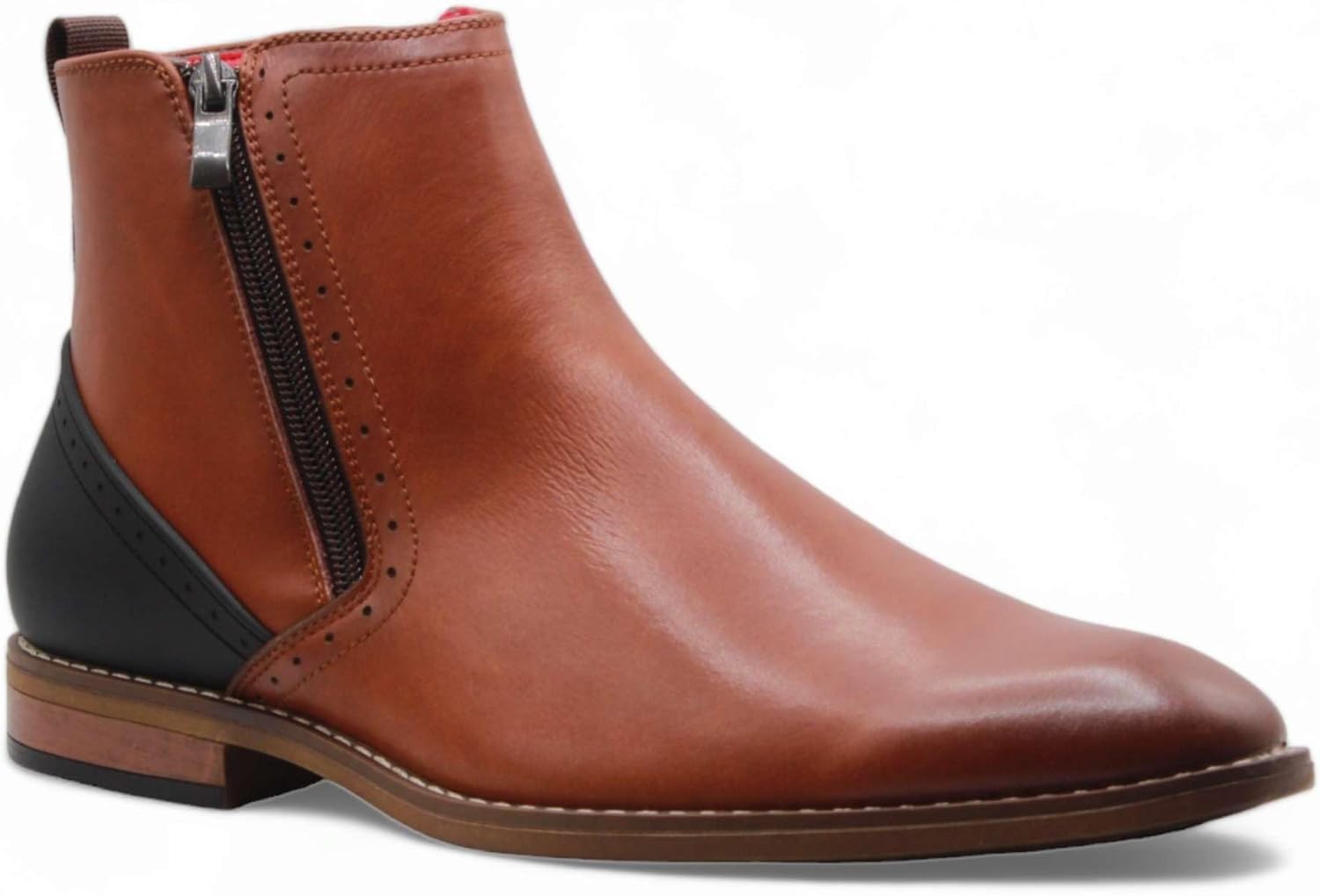 

Мужские ботинки Jazam 49904 с двойной молнией, кожаной подкладкой и носком-каптой Jazame, Cognac-l