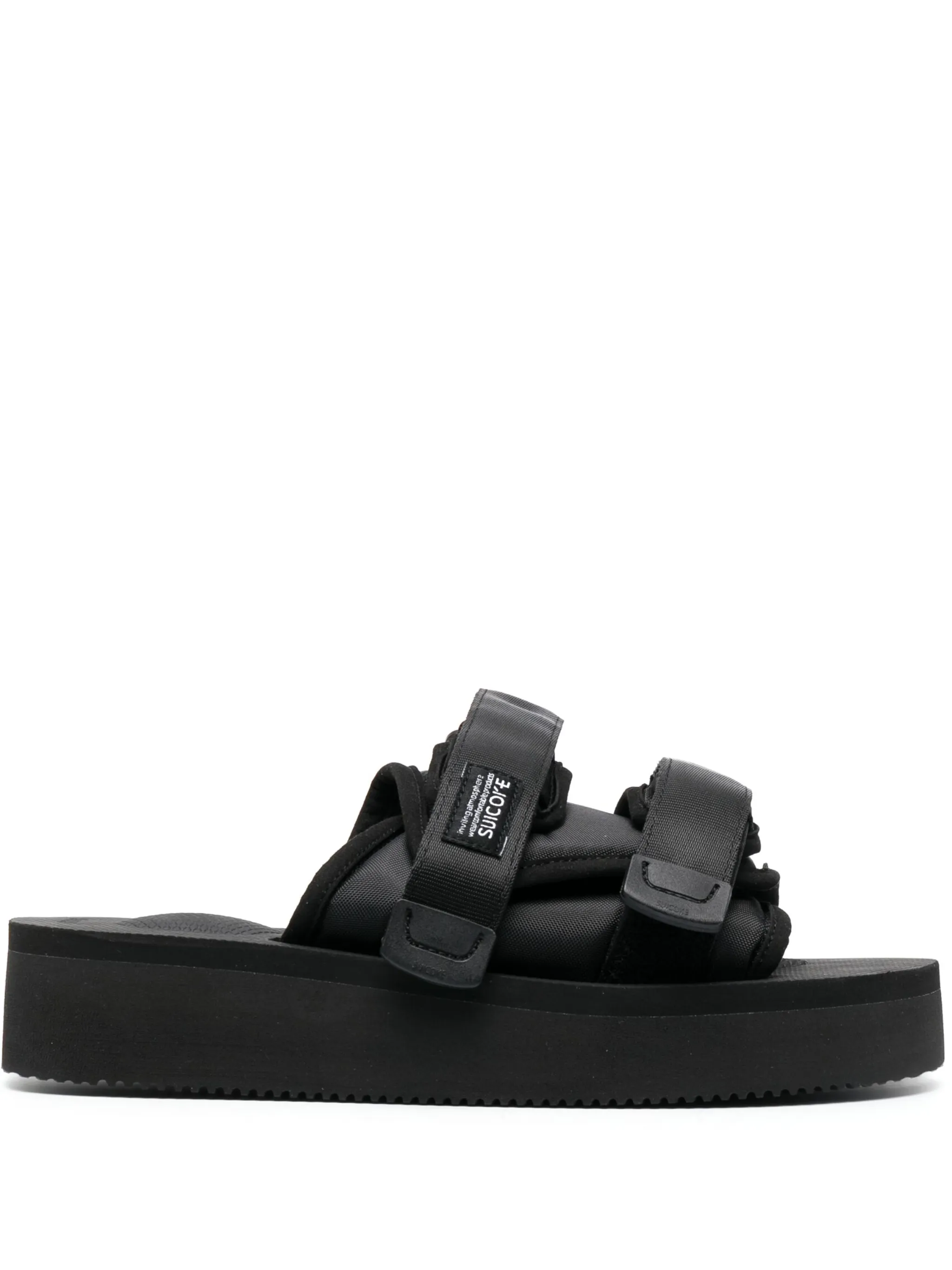 

Шлепанцы с нашивкой-логотипом Suicoke, черный