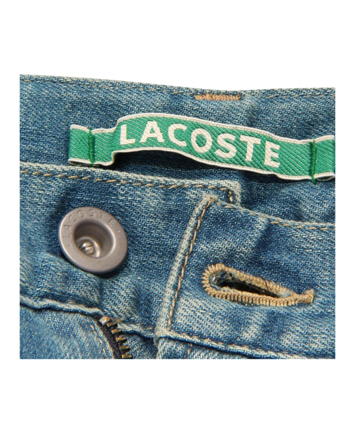 Брюки прямого кроя цвета «камень-голубой» Lacoste, синий — фото 4