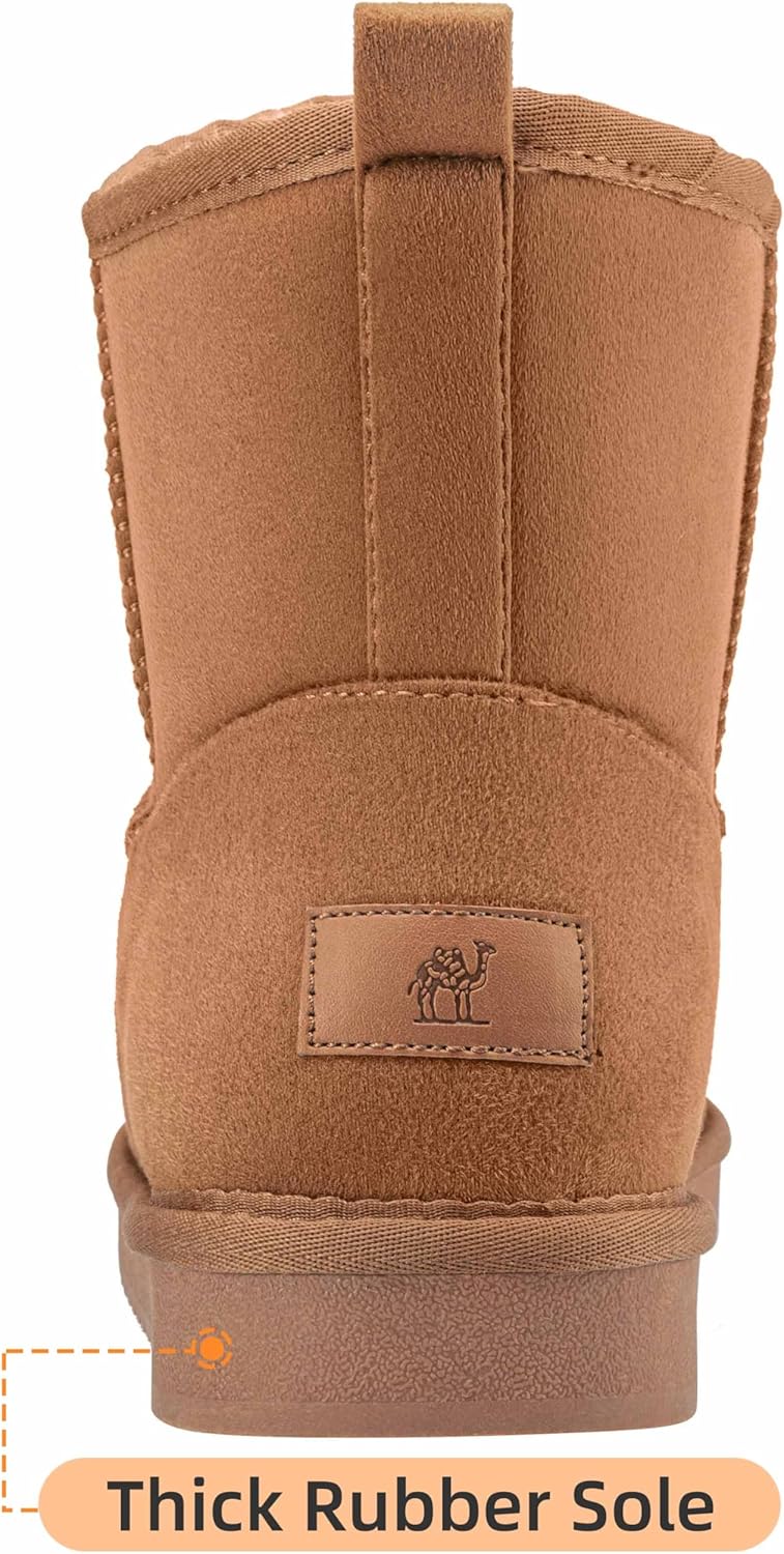 Мужские зимние сапоги CAMEL CROWN с мехом, удобные сапоги на снег, полусапожки средней длины, домашние тапочки, короткие мини-сапоги для мужчин — фото 4