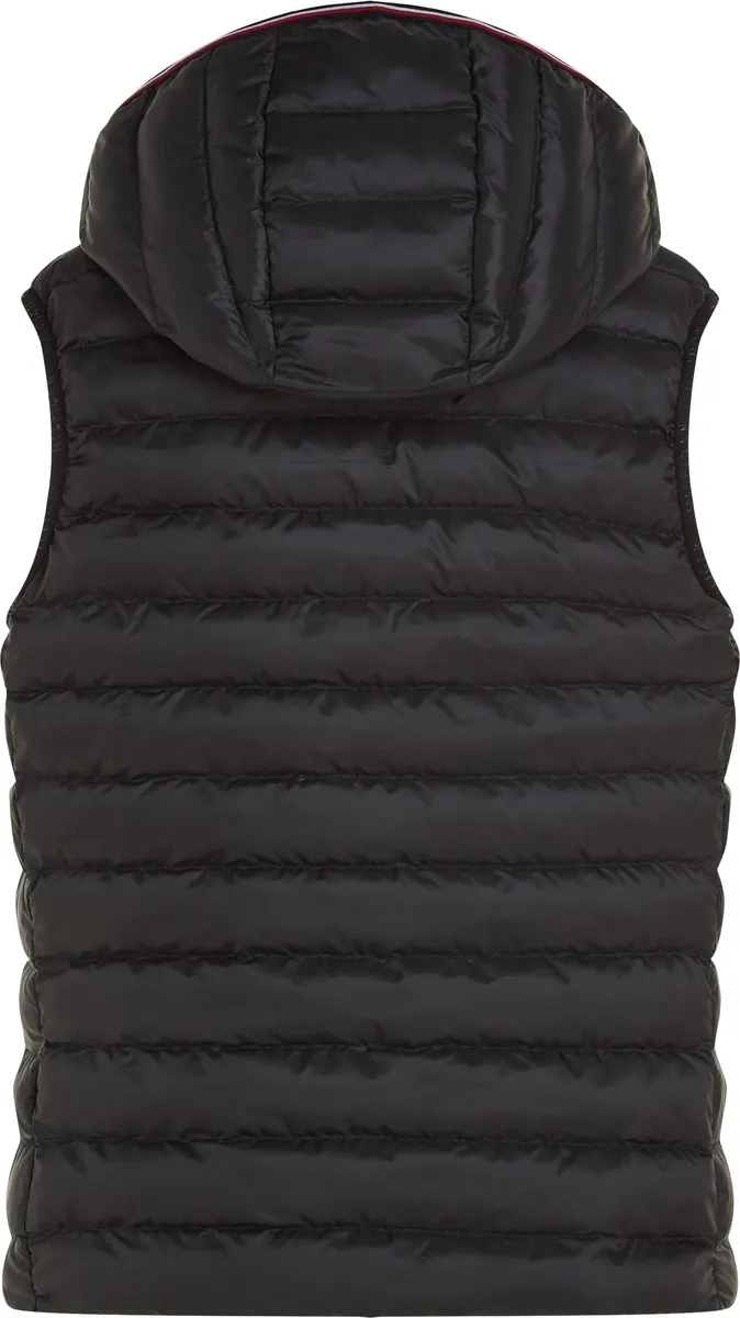 Стеганый жилет Tommy Hilfiger "LW PADDED GLOBAL STRIPE VEST" (серия Global TH WOMEN), карманы на молнии, черный — фото 2