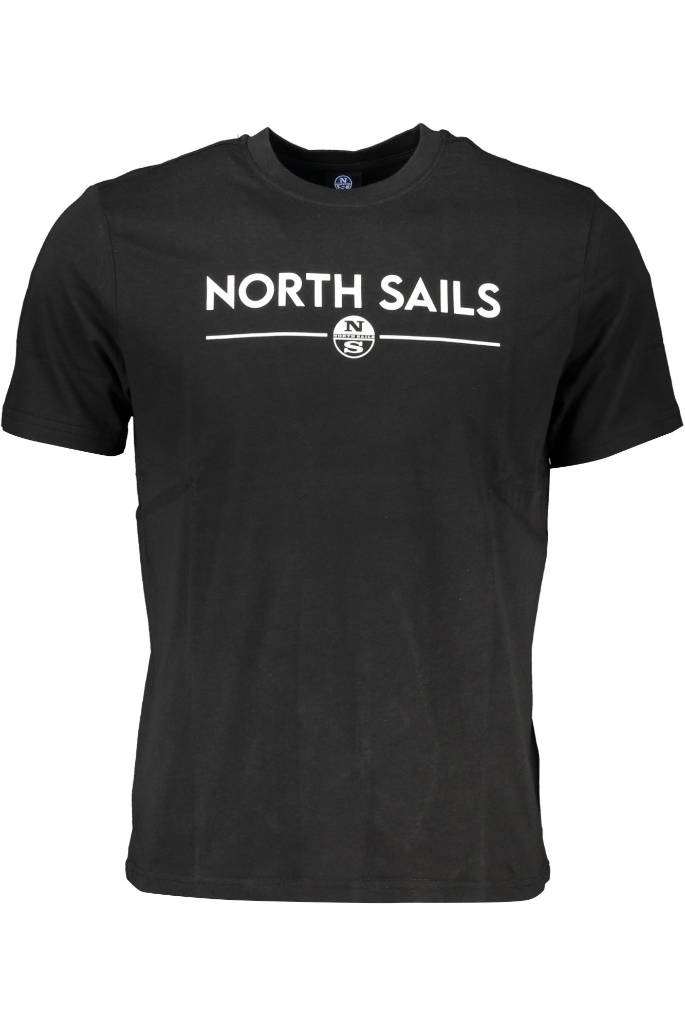 

Мужская футболка North Sails хлопковая с белой надписью, черный
