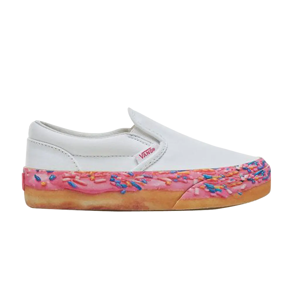 

Классические детские туфли на платформе без шнуровки Vans, белый