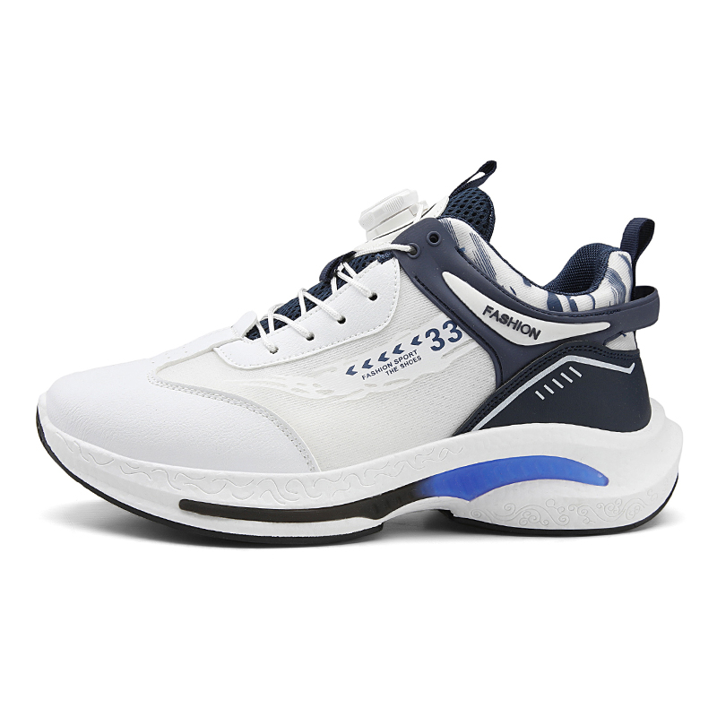 

Boogie Bear Амортизирующие нескользящие легкие низкие баскетбольные кроссовки для мужчин с эффектом увеличения роста бело-голубые, цвет White Blue