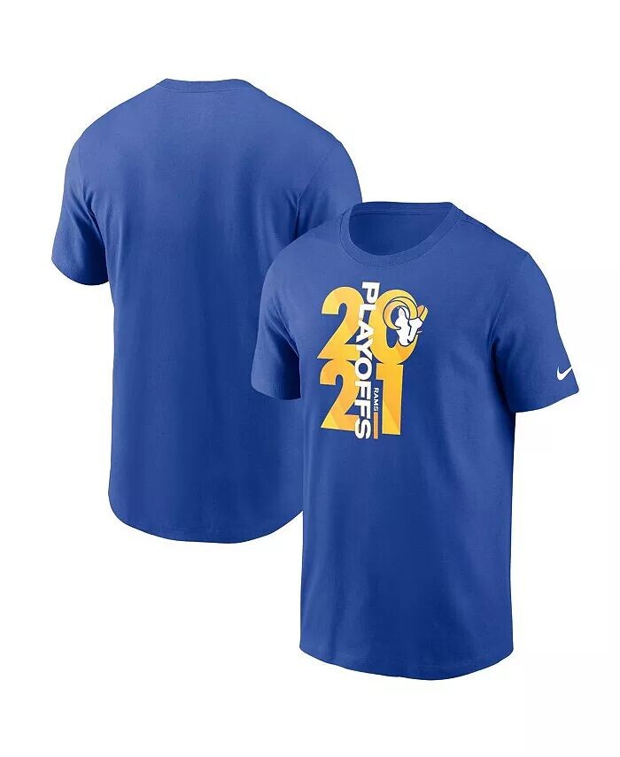 

Мужская футболка Royal Los Angeles Rams 2021 NFL Playoffs Bound Nike