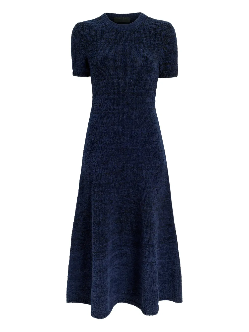 

Платье миди Mel с короткими рукавами из меланжевого хлопка Proenza Schouler White Label, синий