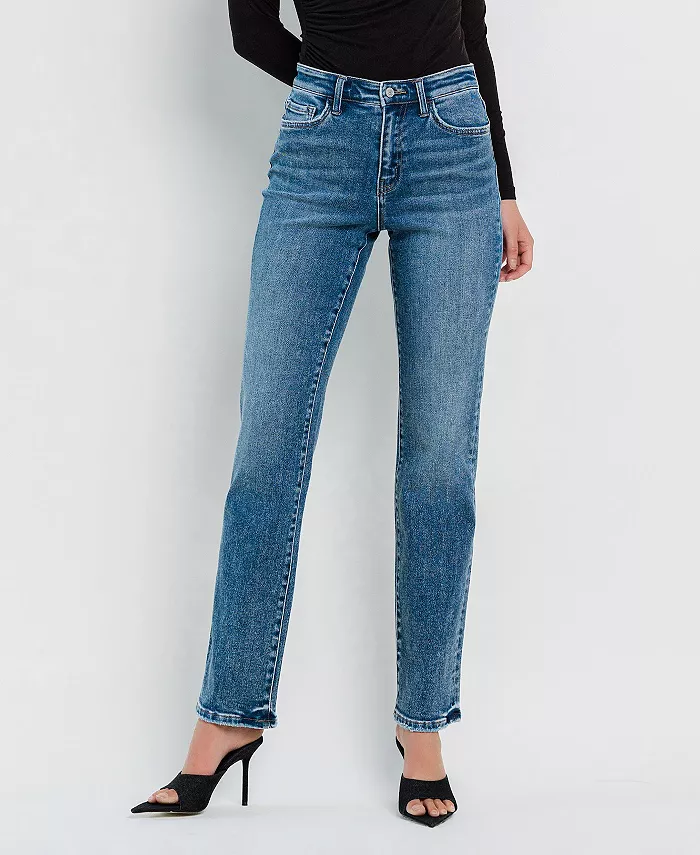 

Женские прямые джинсы с высокой талией Flying Monkey, синий