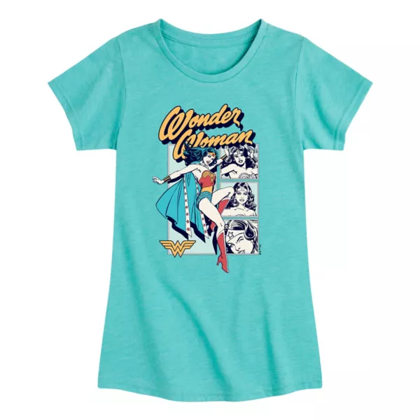 

Футболка для девочек 7-16 лет с комиксами Wonder Woman Licensed Character, синий