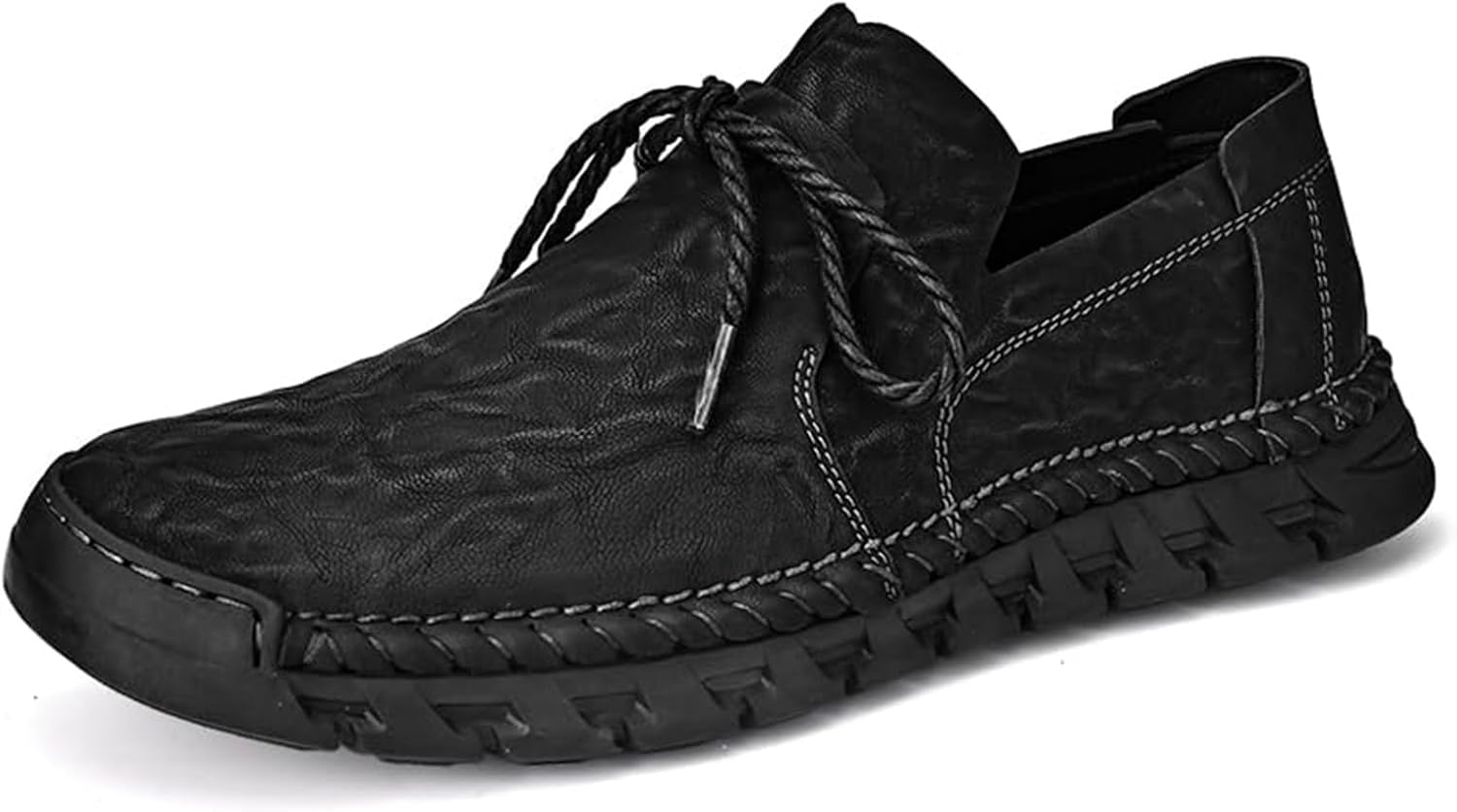 

Мужские повседневные кожаные лоферы без шнурков, деловые туфли для ходьбы, легкие удобные кроссовки и прогулок на улице Generic, черный