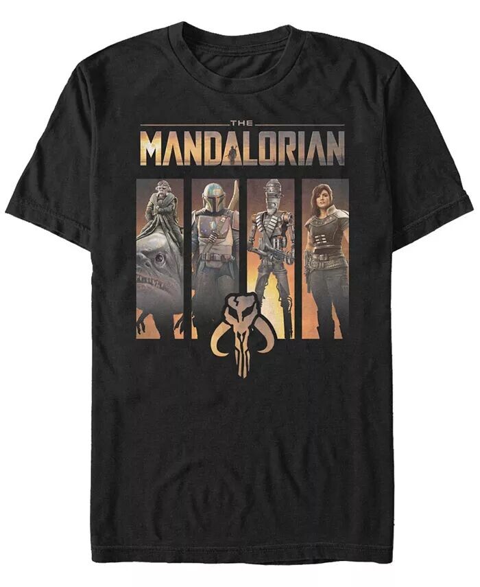 

Мужская футболка с панелями группы Mandalorian Boba Fett из сериала «Звездные войны» Fifth Sun, черный