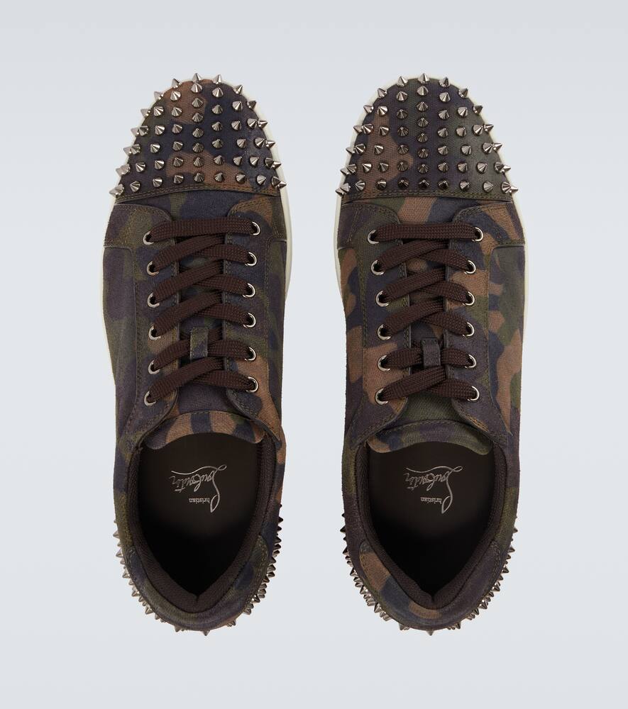 Кроссовки из замши с шипами в камуфляжном стиле seavaste Christian Louboutin, Colombe Met — фото 4