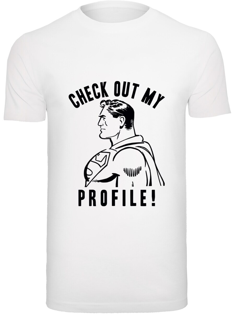 

Классическая футболка F4NT4STIC Shirt Superman Check Out My Profile, белый