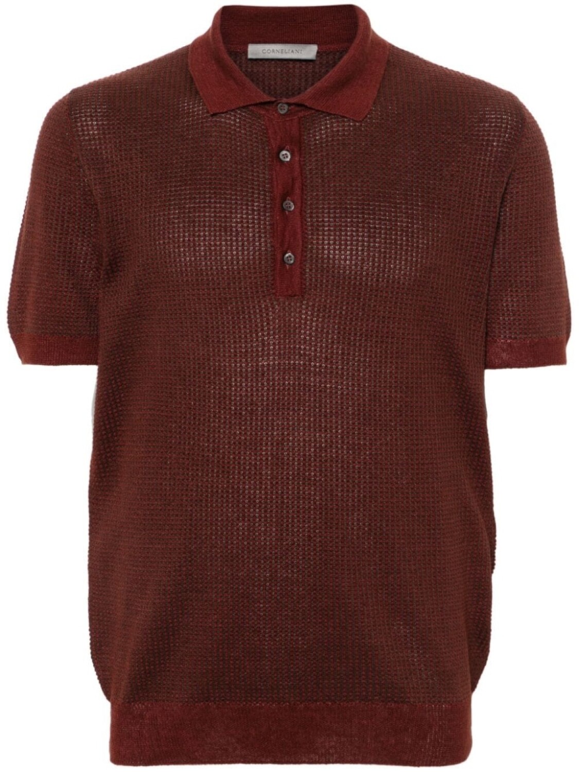 

Corneliani рубашка поло с монограммой и жаккардом, красный