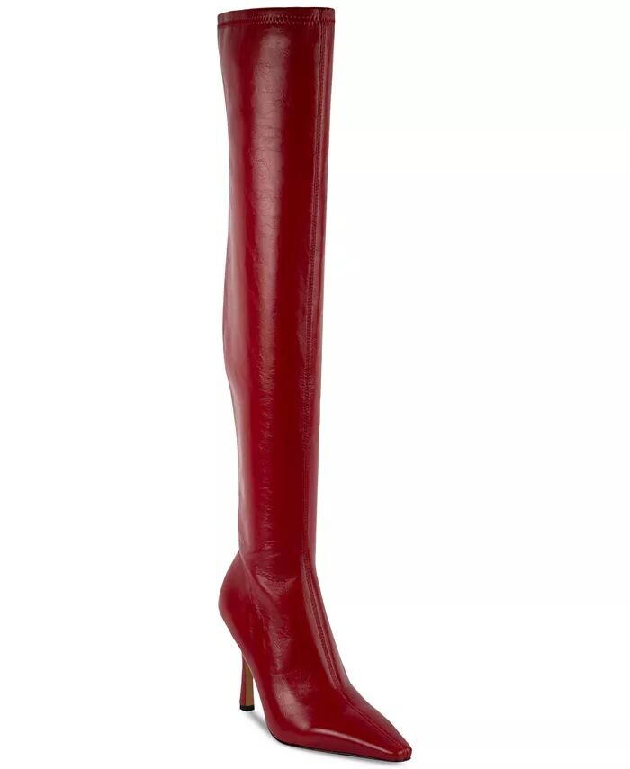 

Женские эластичные ботинки выше колена Lorinda Steve Madden, красный