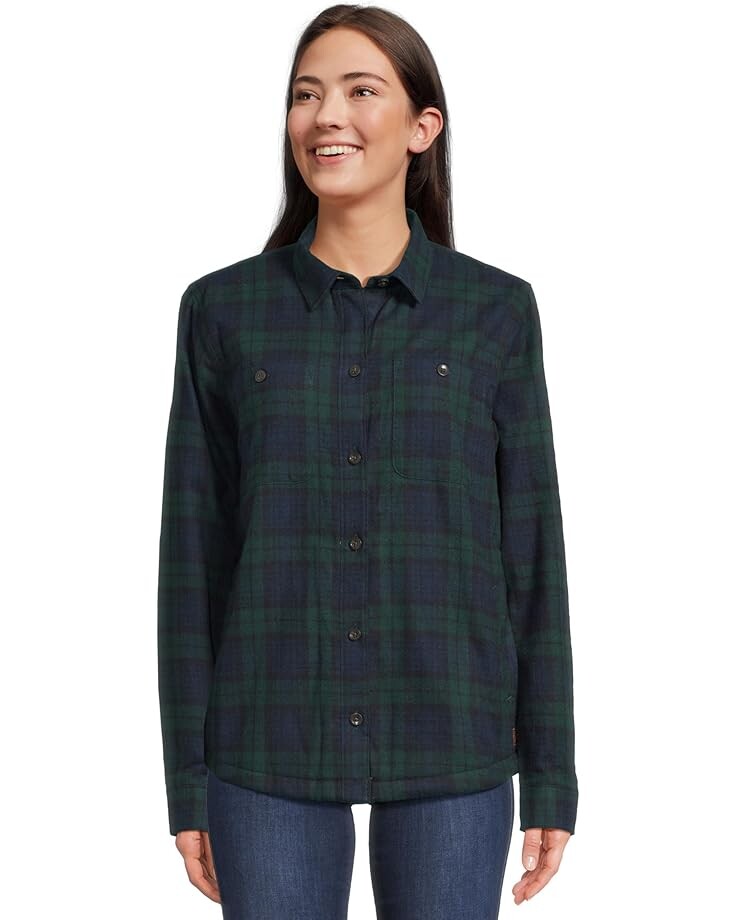

Рубашка L.L.Bean Scotch Plaid Sherpa Lined Shirt, цвет Black Watch