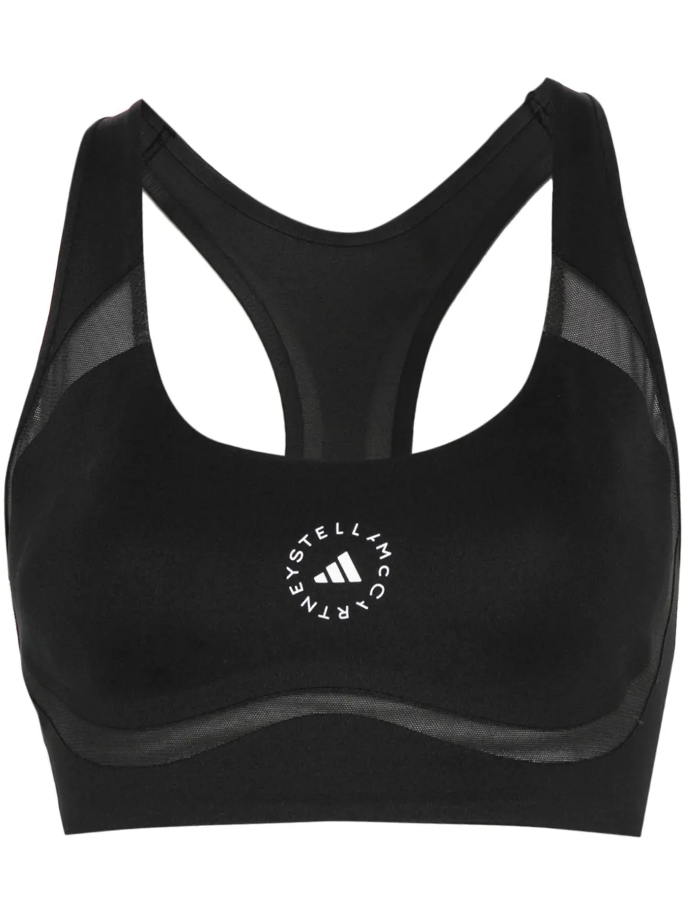 

Спортивный бюстгальтер с логотипом Adidas by Stella McCartney, черный